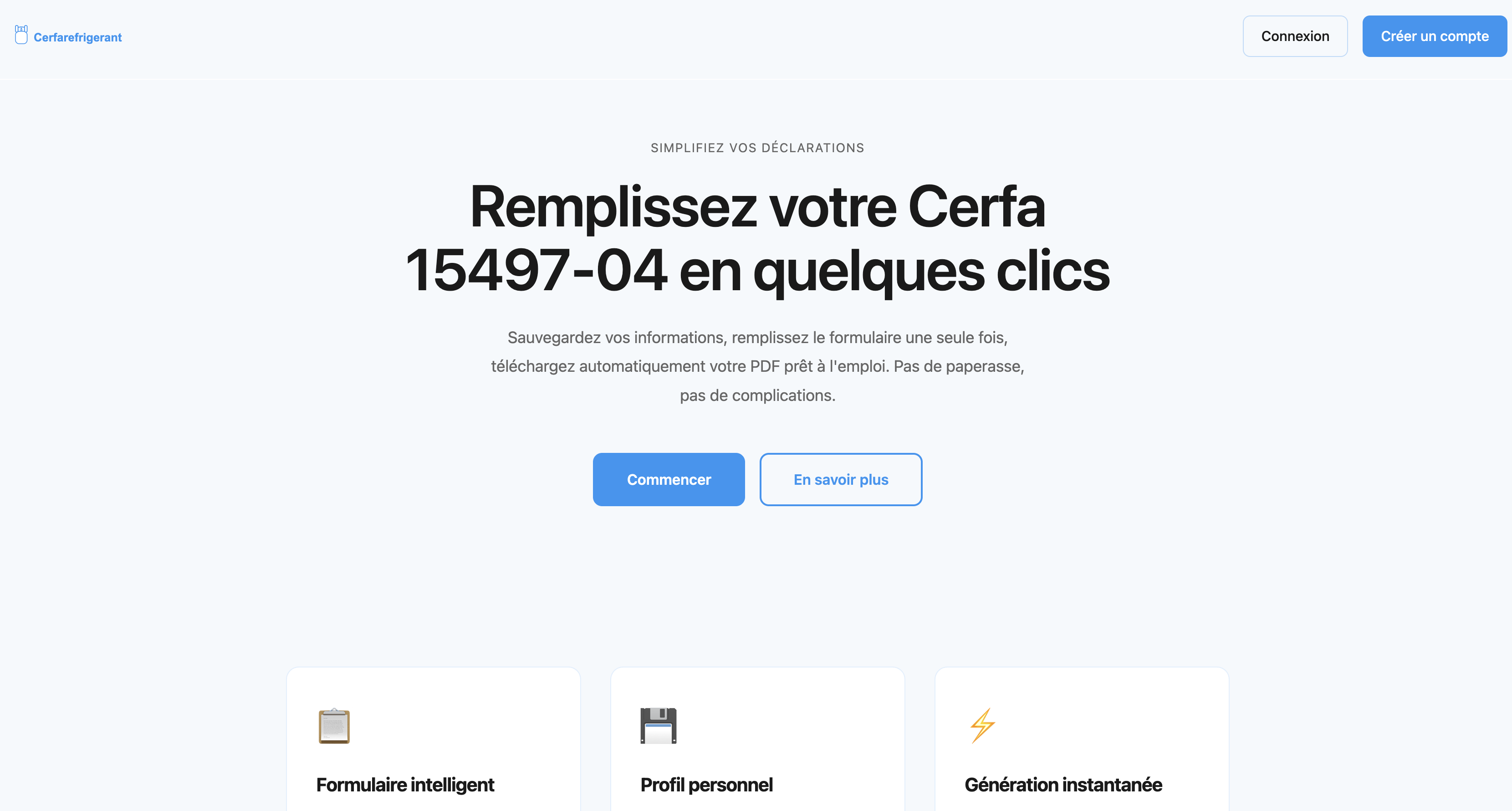 Générateur de Cerfa